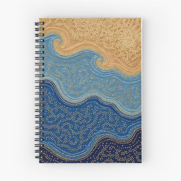 Item preview, Aboriginal Inspired Dot Art - With Ocean Beach Waves designed and sold by GrinGalore.