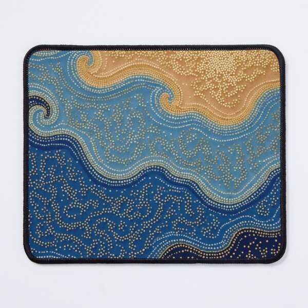 Item preview, Aboriginal Inspired Dot Art - With Ocean Beach Waves designed and sold by GrinGalore.