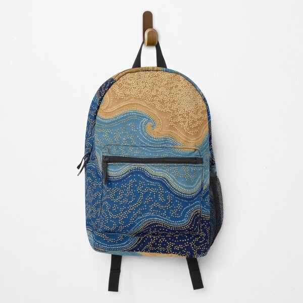 Item preview, Aboriginal Inspired Dot Art - With Ocean Beach Waves designed and sold by GrinGalore.