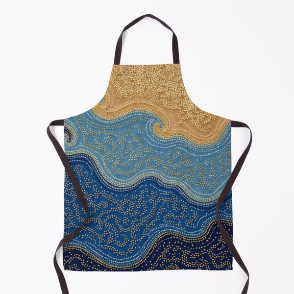 Item preview, Aboriginal Inspired Dot Art - With Ocean Beach Waves designed and sold by GrinGalore.