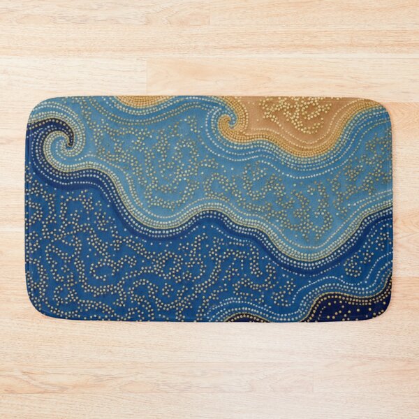 Item preview, Aboriginal Inspired Dot Art - With Ocean Beach Waves designed and sold by GrinGalore.