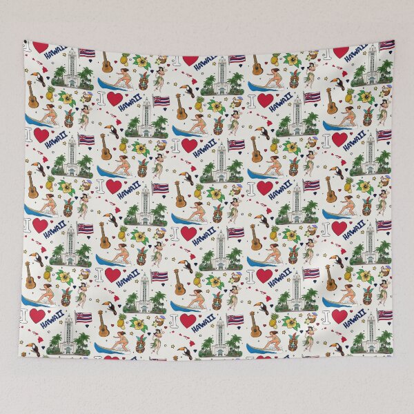 Item preview, Vintage Hawaii Aloha State, Retro Tropical Paradise Memories designed and sold by mashmosh.