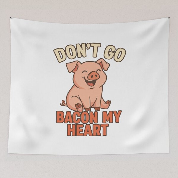 Item preview, Don’t Go Bacon My Heart – Cute Funny Pig Pun Design designed and sold by storelibertys.