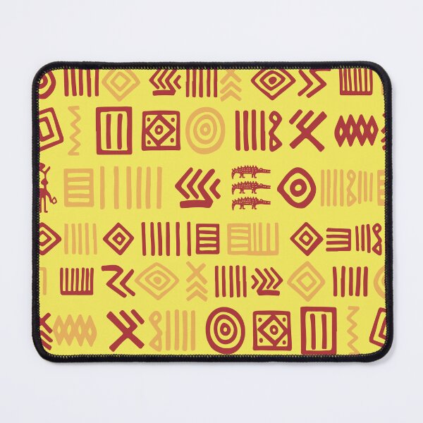 Item preview, Authentic Bogolan Pattern - Yellow Tribal Art designed and sold by Wolagno.