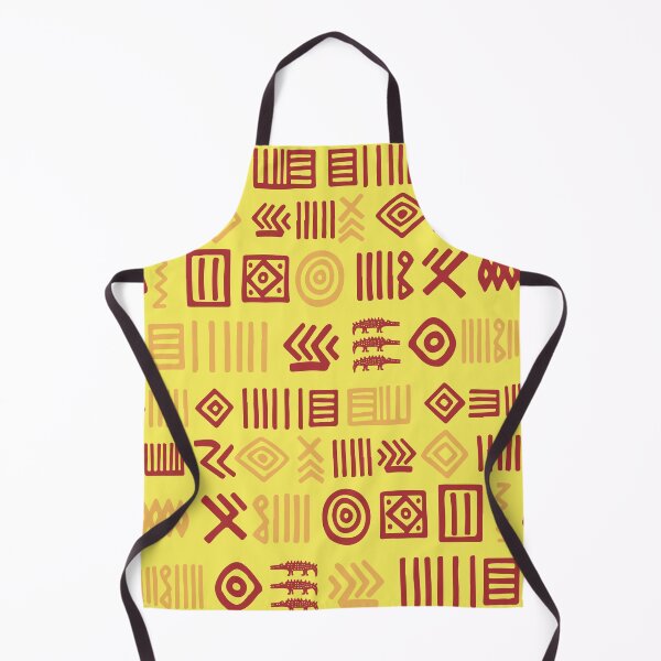 Item preview, Authentic Bogolan Pattern - Yellow Tribal Art designed and sold by Wolagno.