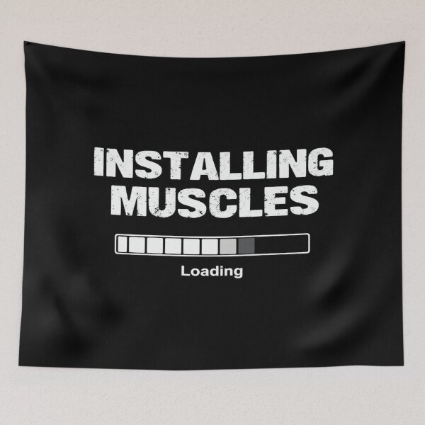Item preview, Installing Muscles Funny Gym Loading Bar Design – Workout Motivation for Fitness Lovers & Lifters designed and sold by Bright Nest Studio.