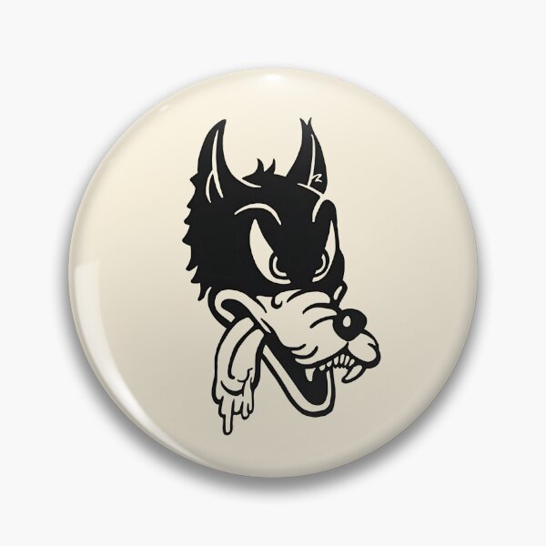 Item preview, Vintage big bad wolf hot rod icon - black print designed and sold by retropetrol.