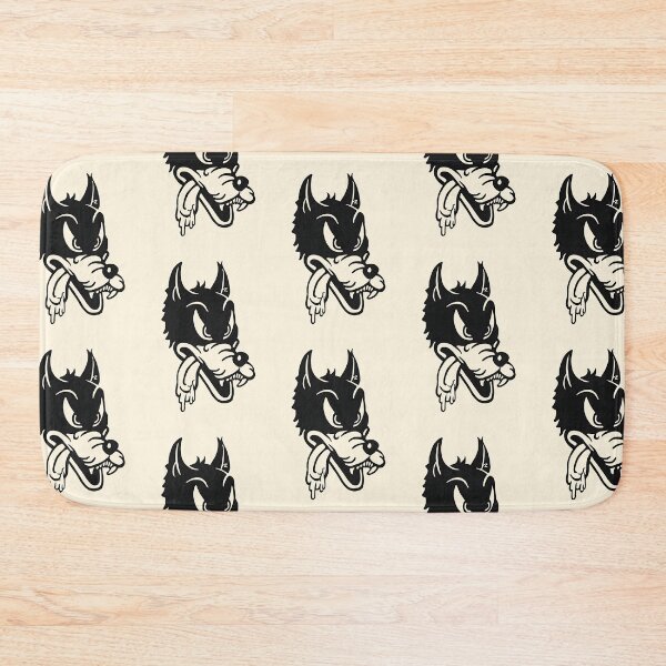 Item preview, Vintage big bad wolf hot rod icon - black print designed and sold by retropetrol.
