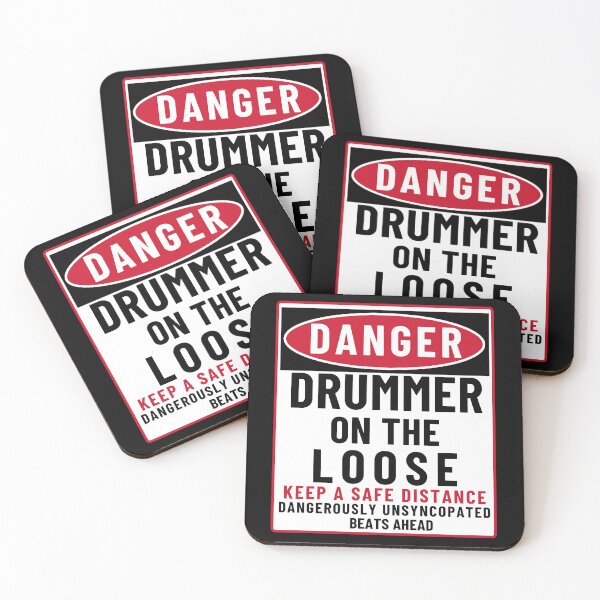 Item preview, Danger Drummer on the Loose Funny Musician Shirt designed and sold by wholigans.