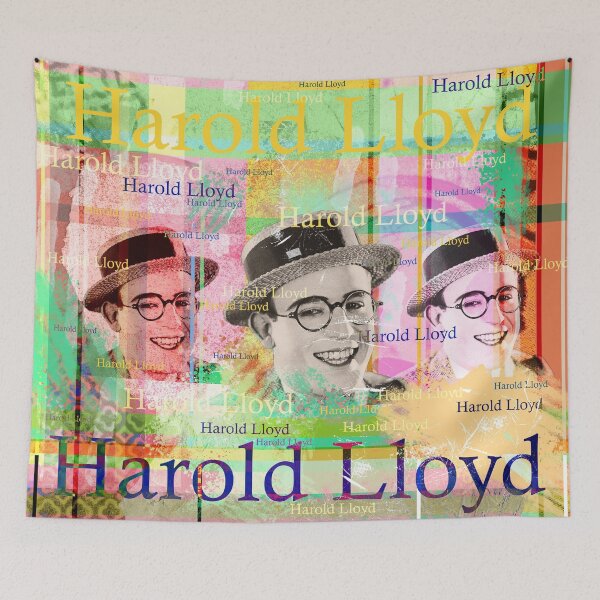 Artikelvorschau, Harold Lloyd Porträt – Ästhetische Stummfilm Pop Art Collage entworfen und verkauft von Mauswohn.