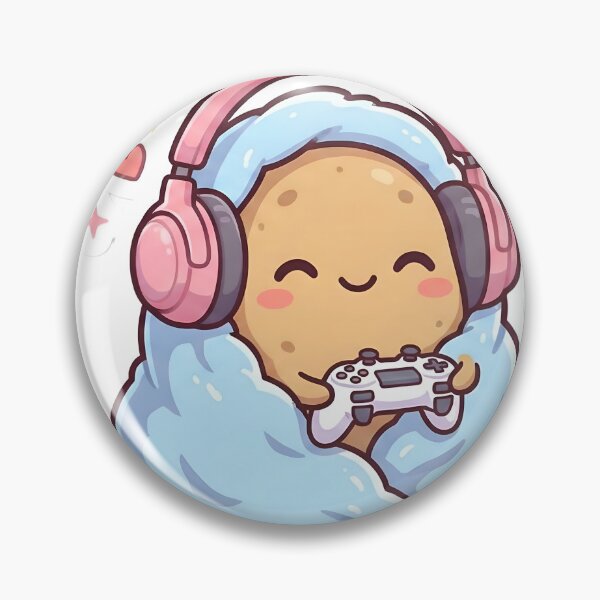 Item preview, Cozy Gamer Potato Cute Chibi Gaming Spud in Blanket Aesthetic designed and sold by StickyGuys.