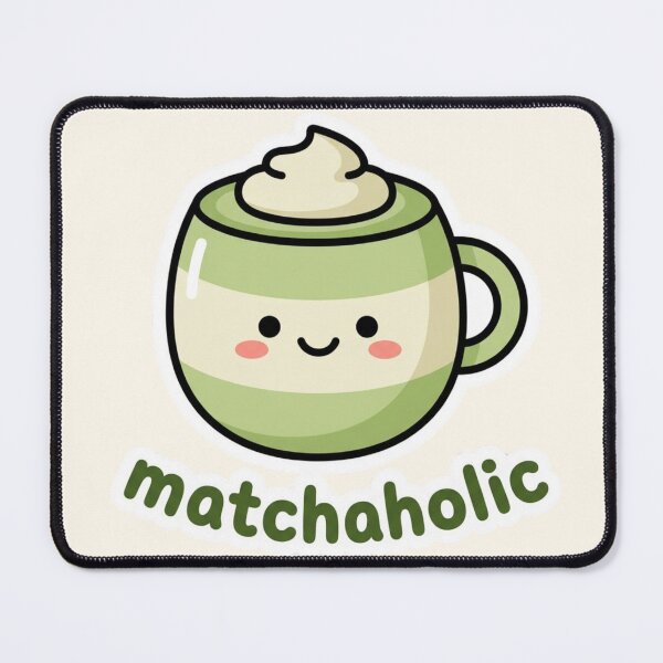 Item preview, Matchaholic Cute Matcha Lover Illustration | Kawaii Green Tea Aesthetic Art designed and sold by MuseAI.
