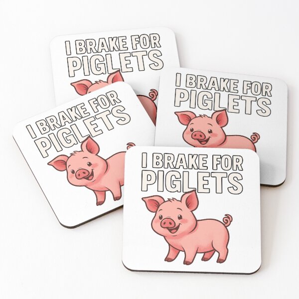 Item preview, I Brake for Piglets – Cute Funny Pig Design designed and sold by storelibertys.