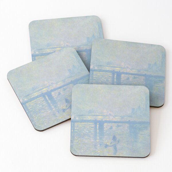Item preview, Charing Cross Bridge by Claude Monet: Misty Impressionist River Cityscape designed and sold by artofuniverse.