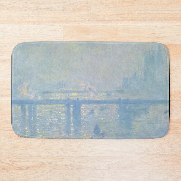 Item preview, Charing Cross Bridge by Claude Monet: Misty Impressionist River Cityscape designed and sold by artofuniverse.