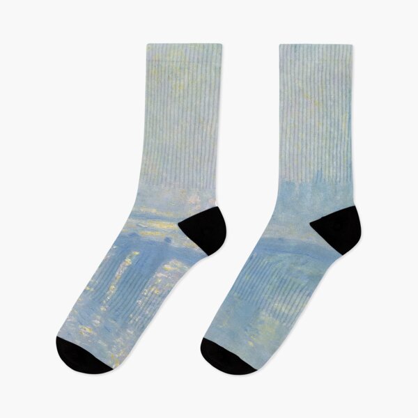 Item preview, Charing Cross Bridge by Claude Monet: Misty Impressionist River Cityscape designed and sold by artofuniverse.