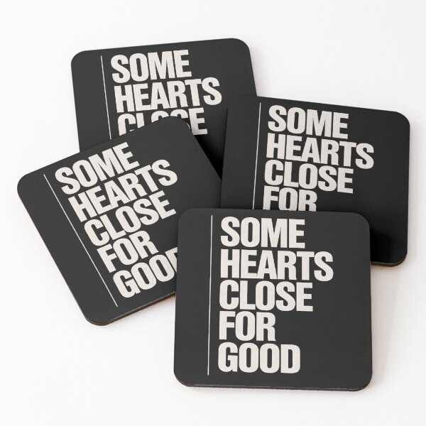 Item preview, Some Hearts Close for Good – Dark Minimal Typography Quote Design designed and sold by TTStudio.