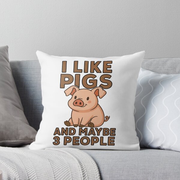 Item preview, I Like Pigs and Maybe 3 People – Cute Funny Pig Design designed and sold by storelibertys.