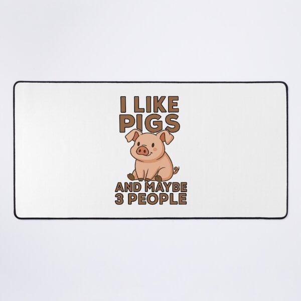 Item preview, I Like Pigs and Maybe 3 People – Cute Funny Pig Design designed and sold by storelibertys.