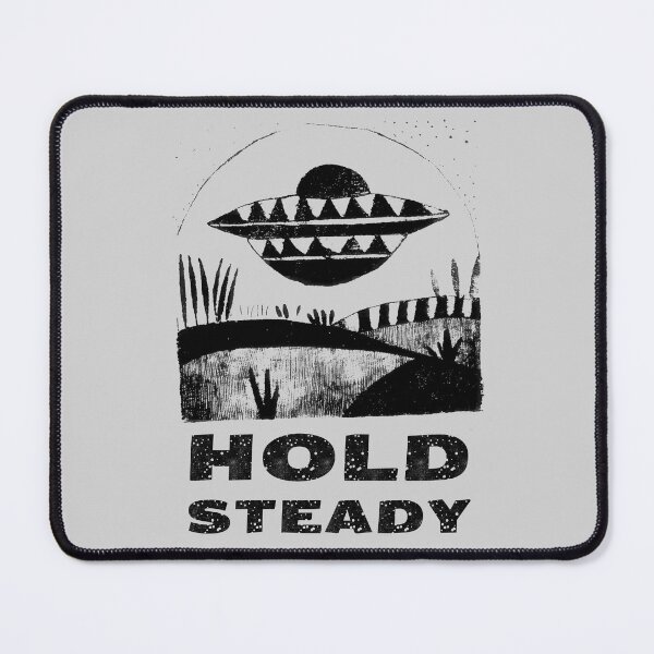 Item preview, Monochrome UFO Landscape, Black on Light Grey designed and sold by nikoart001.