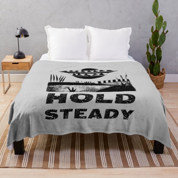 Item preview, Monochrome UFO Landscape, Black on Light Grey designed and sold by nikoart001.
