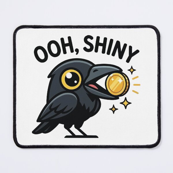 Item preview, Ooh Shiny - Crow Holding Gold Coin designed and sold by Petzzz.