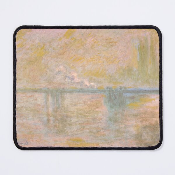 Item preview, Claude Monet Poster: Charing Cross Bridge in London: Dreamy Pastel Riverscape Print designed and sold by artofuniverse.