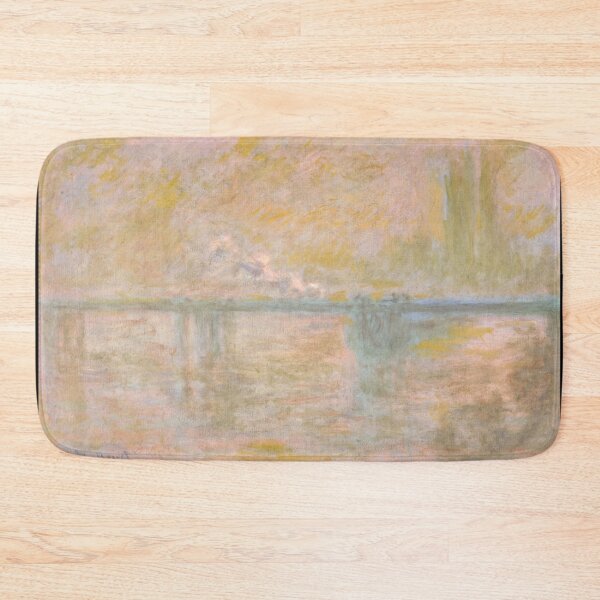 Item preview, Claude Monet Poster: Charing Cross Bridge in London: Dreamy Pastel Riverscape Print designed and sold by artofuniverse.