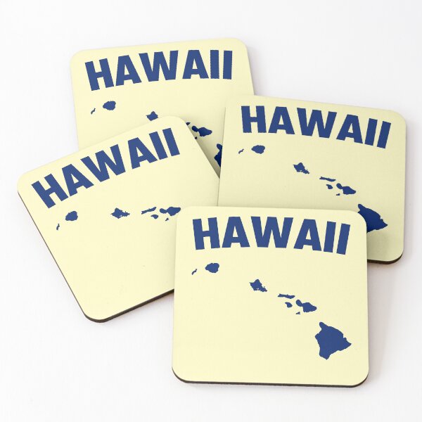 Item preview, Classic Hawaii Island Map Silhouette Blue designed and sold by mashmosh.