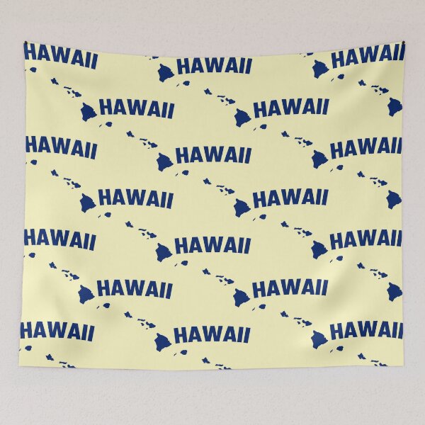 Item preview, Classic Hawaii Island Map Silhouette Blue designed and sold by mashmosh.