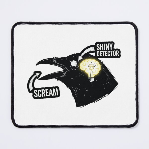 Item preview, Crow Brain - No Thoughts Just Shiny designed and sold by Petzzz.