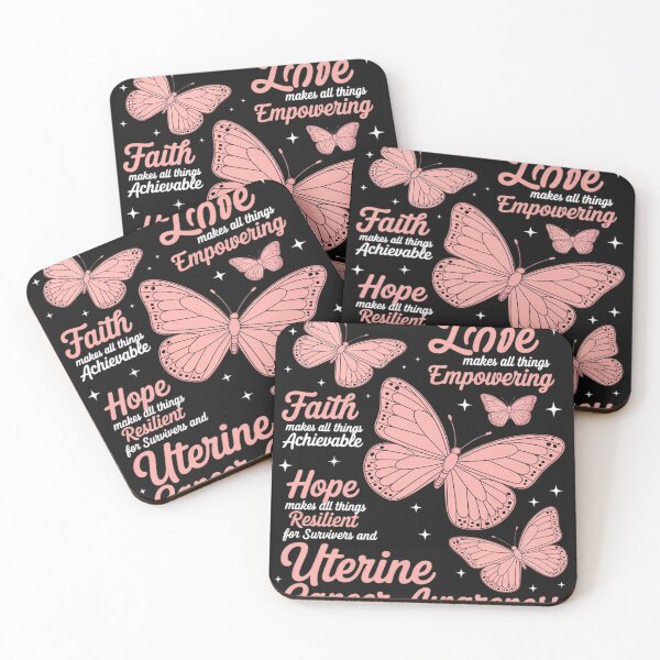 Item preview, Faith Love Hope Butterfly Uterine Cancer Awareness designed and sold by tkhrbika.