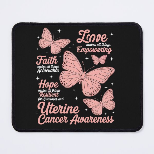 Item preview, Faith Love Hope Butterfly Uterine Cancer Awareness designed and sold by tkhrbika.