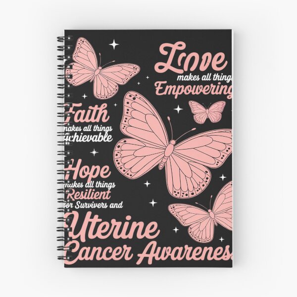 Item preview, Faith Love Hope Butterfly Uterine Cancer Awareness designed and sold by tkhrbika.
