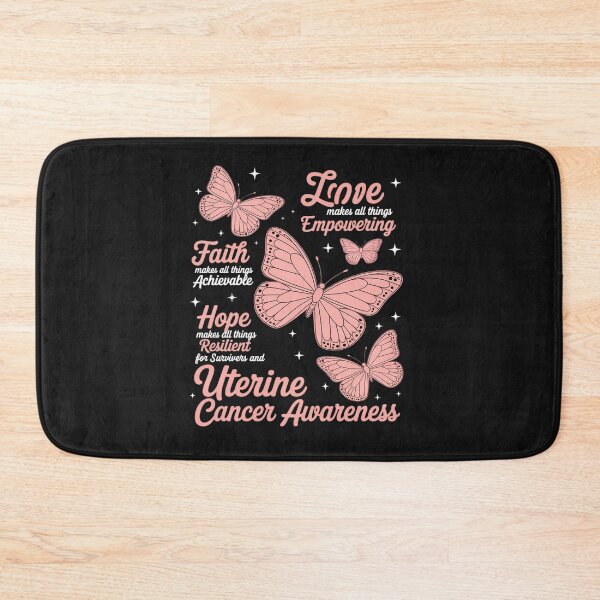 Item preview, Faith Love Hope Butterfly Uterine Cancer Awareness designed and sold by tkhrbika.