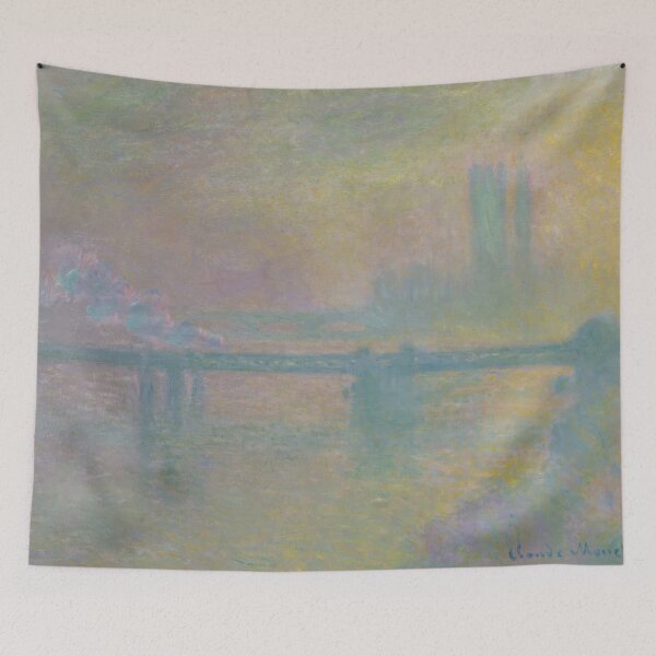 Item preview, Charing Cross Bridge London by Claude Monet: Dreamlike Impressionist River Scene designed and sold by artofuniverse.