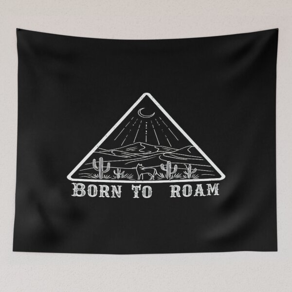 Item preview, Born to Roam Desert Wolf Art – Wilderness Adventure Graphic for Nature Lovers & Free Spirits designed and sold by Bright Nest Studio.
