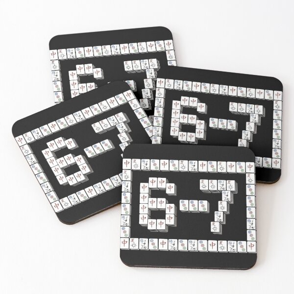 Item preview, Mahjong-Inspired Retro Tile 6 7 Six Seven Art T-Shirt designed and sold by LashondaGreen89.