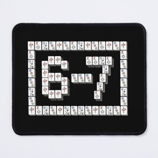 Item preview, Mahjong-Inspired Retro Tile 6 7 Six Seven Art T-Shirt designed and sold by LashondaGreen89.