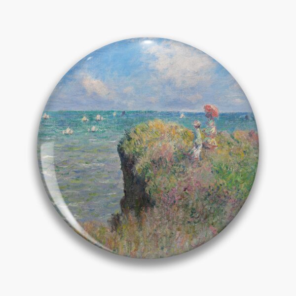 Item preview, Cliff Walk at Pourville by Claude Monet: Coastal Impressionist Fine Art Print designed and sold by artofuniverse.