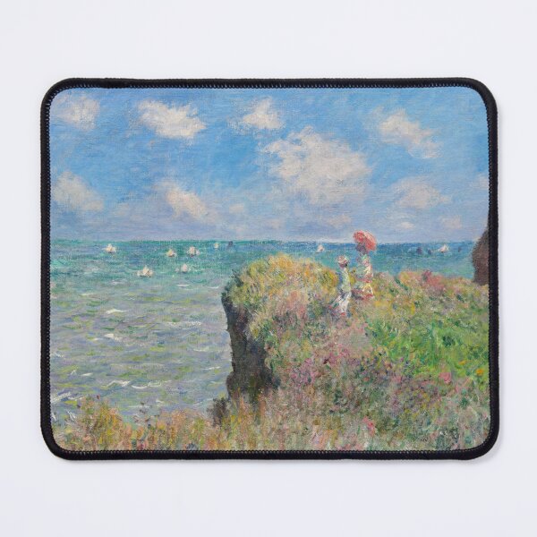 Item preview, Cliff Walk at Pourville by Claude Monet: Coastal Impressionist Fine Art Print designed and sold by artofuniverse.