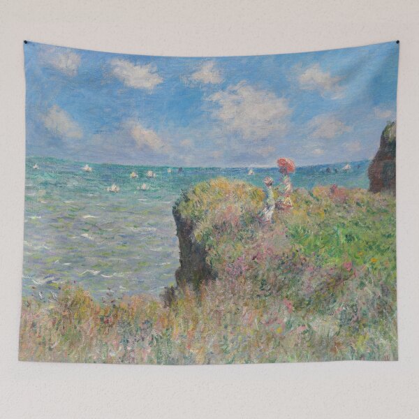 Item preview, Cliff Walk at Pourville by Claude Monet: Coastal Impressionist Fine Art Print designed and sold by artofuniverse.