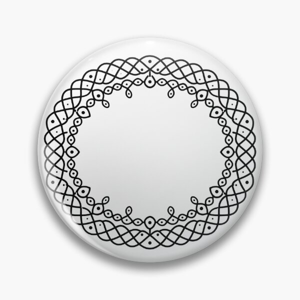 Item preview, Elegant Circular Kolam Border Design | Traditional Indian Rangoli Frame Art designed and sold by mallikamaruthi.