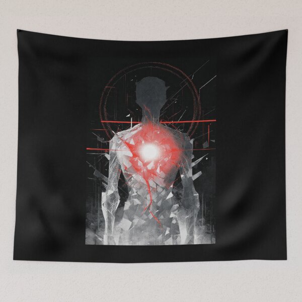 Item preview, Crimson Core – Futuristic Cyber Entity designed and sold by wolfgangrainer.