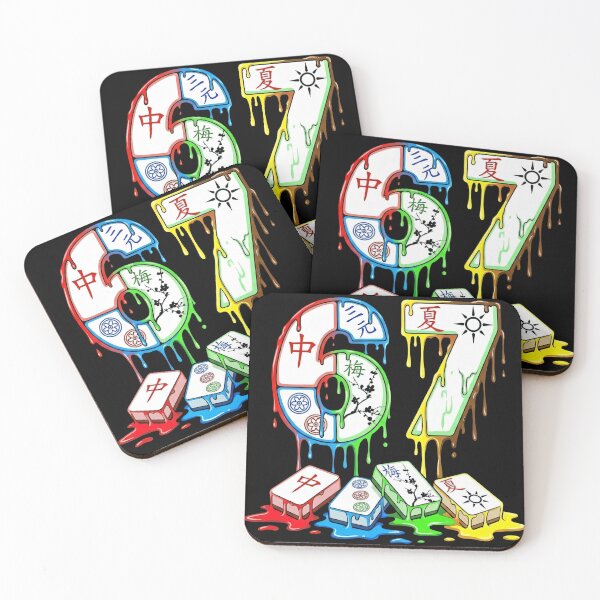 Item preview, Melting Mahjong 67 Six Seven Drip Art T-Shirt designed and sold by LashondaGreen89.