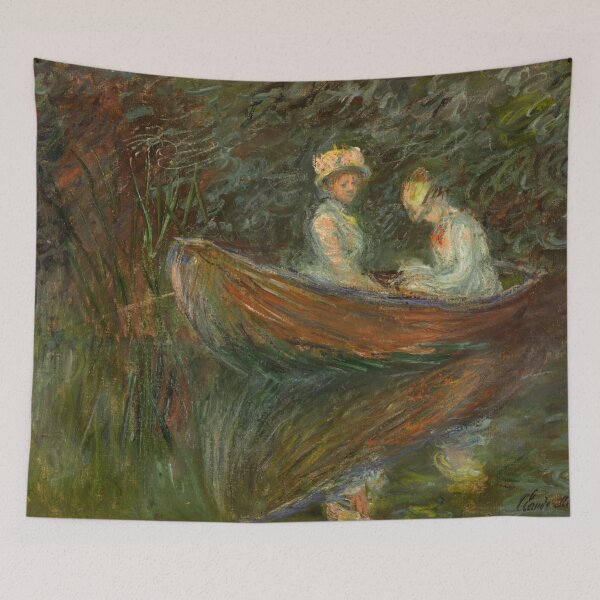 Item preview, Deux Femmes En Barque by Claude Monet: Dreamy Impressionist Boat Scene designed and sold by artofuniverse.