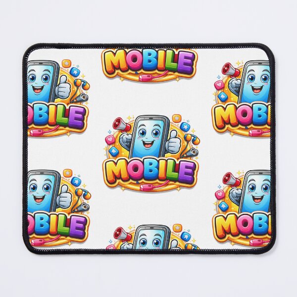 Item preview, Cute Cartoon Mobile Logo – Colorful Smartphone Character with Accessories designed and sold by satyan2001.