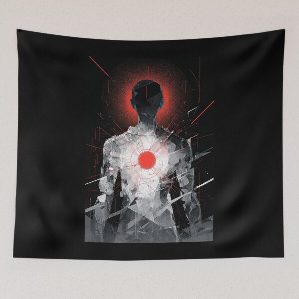 Item preview, Crimson Core – Futuristic Cyber Entity designed and sold by wolfgangrainer.