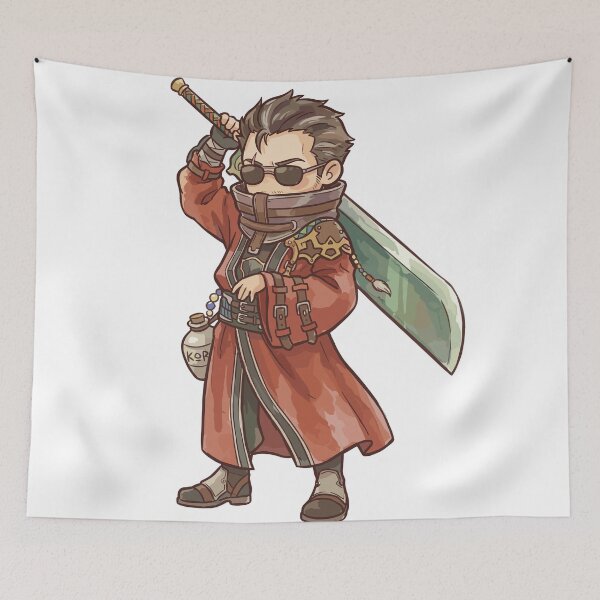 Item preview, Auron Final Fantasy X FF10 FFX designed and sold by bapupa.