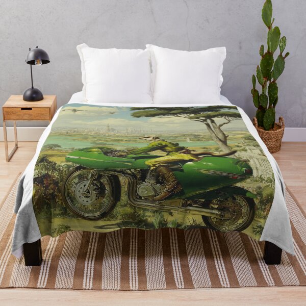 Item preview, Meerkat Rides Green Motorcycle designed and sold by lautir.